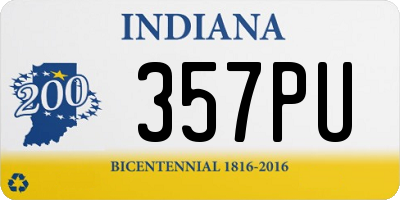 IN license plate 357PU