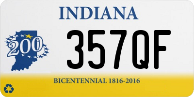 IN license plate 357QF