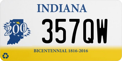 IN license plate 357QW