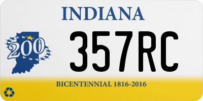 IN license plate 357RC