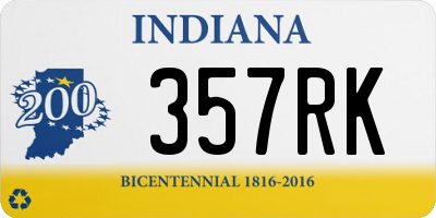 IN license plate 357RK