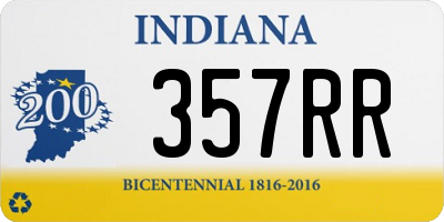 IN license plate 357RR