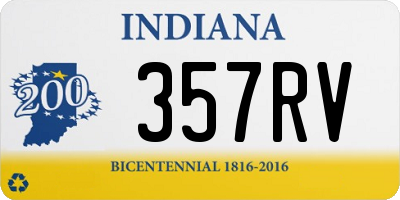 IN license plate 357RV