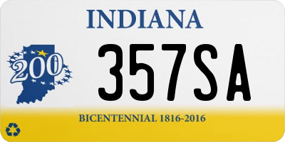 IN license plate 357SA