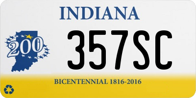 IN license plate 357SC