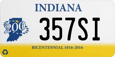 IN license plate 357SI