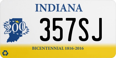 IN license plate 357SJ