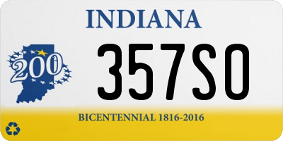 IN license plate 357SO