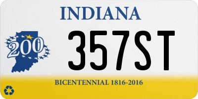 IN license plate 357ST