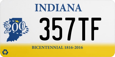 IN license plate 357TF