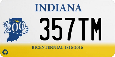 IN license plate 357TM