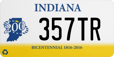 IN license plate 357TR