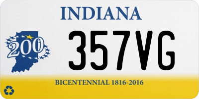 IN license plate 357VG