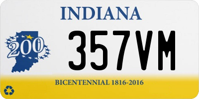 IN license plate 357VM