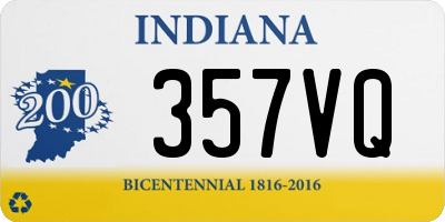 IN license plate 357VQ