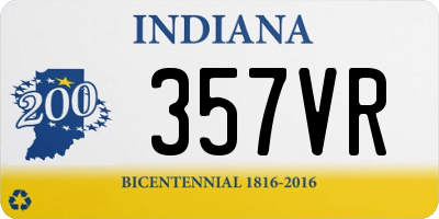 IN license plate 357VR