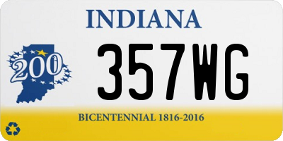 IN license plate 357WG