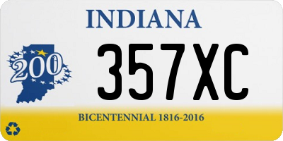 IN license plate 357XC