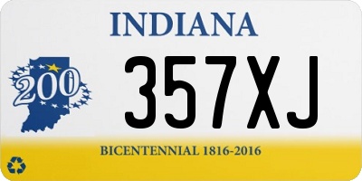 IN license plate 357XJ