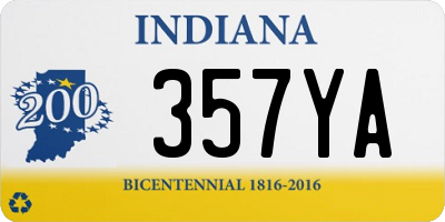 IN license plate 357YA