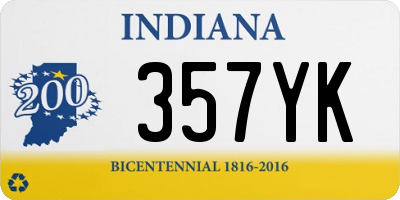 IN license plate 357YK