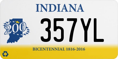 IN license plate 357YL