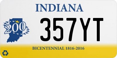 IN license plate 357YT