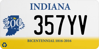 IN license plate 357YV