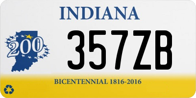 IN license plate 357ZB