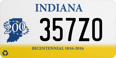 IN license plate 357ZO