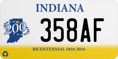 IN license plate 358AF