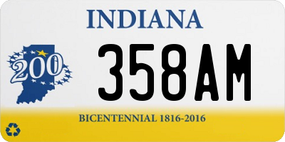 IN license plate 358AM