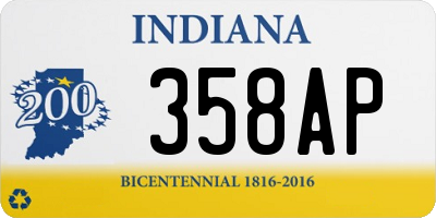 IN license plate 358AP