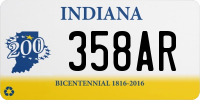 IN license plate 358AR