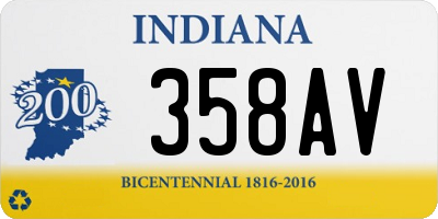 IN license plate 358AV