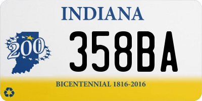 IN license plate 358BA