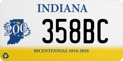 IN license plate 358BC