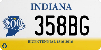 IN license plate 358BG