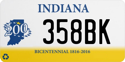 IN license plate 358BK