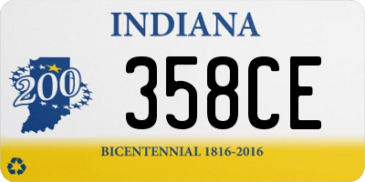 IN license plate 358CE