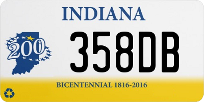 IN license plate 358DB