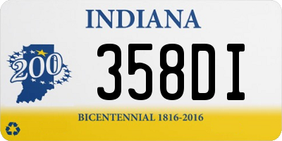 IN license plate 358DI