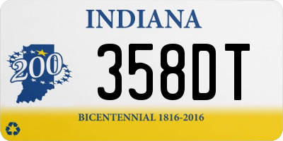 IN license plate 358DT