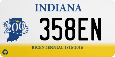 IN license plate 358EN