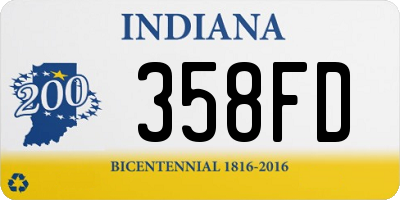 IN license plate 358FD