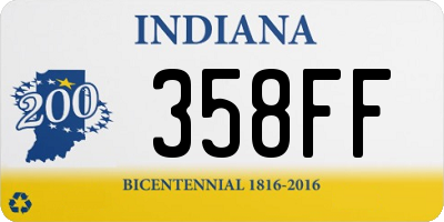 IN license plate 358FF