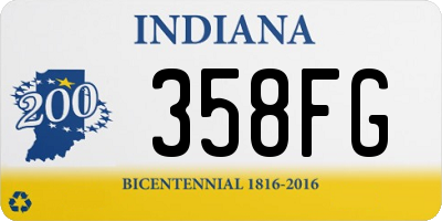 IN license plate 358FG