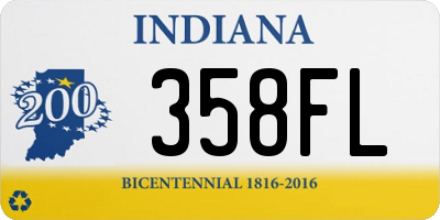 IN license plate 358FL