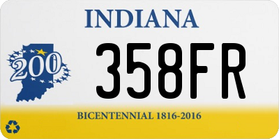 IN license plate 358FR