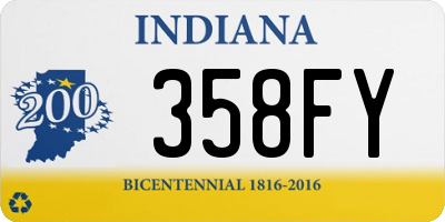 IN license plate 358FY